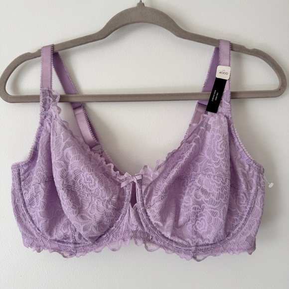 Dessee Other - NWT Dessee Bra Lilac Floral Lace Unlined Underwire Sz 40DD